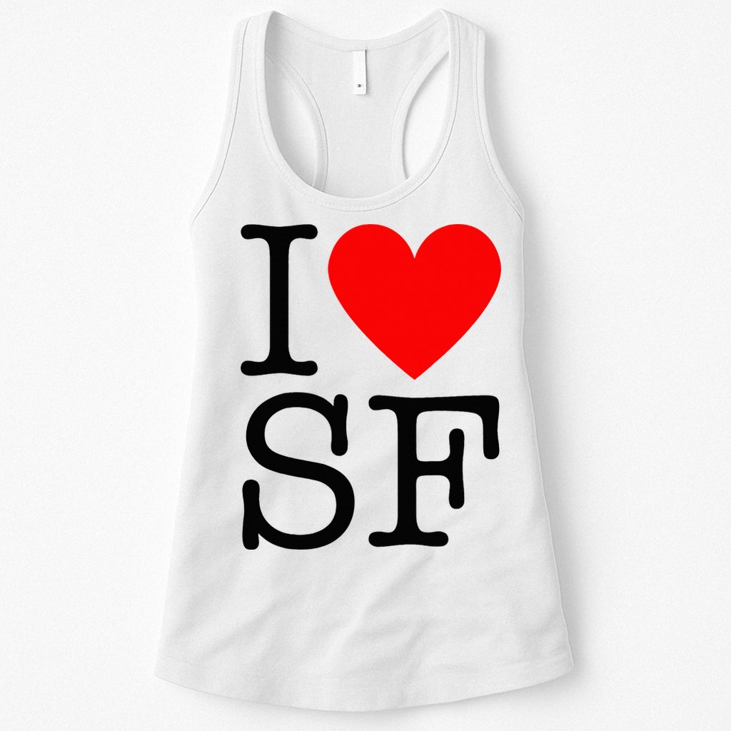 I Heart San Francisco I Love Sf Womens Tank Top