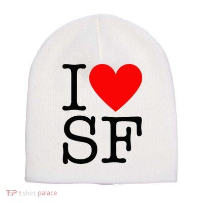 I Heart San Francisco I Love Sf Short Acrylic Beanie