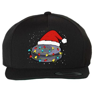 Ice Hockey Santa Christmas Sports Cute Gift Wool Snapback Cap