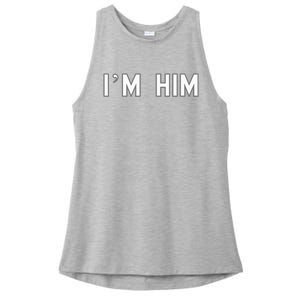 I’M Him School Pride Cute Gag Funny Fan Ladies PosiCharge Tri-Blend Wicking Tank