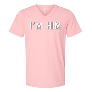 I’M Him School Pride Cute Gag Funny Fan V-Neck T-Shirt