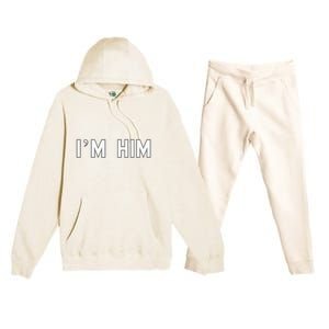 I’M Him School Pride Cute Gag Funny Fan Premium Hooded Sweatsuit Set