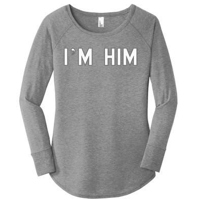 I’M Him School Pride Cute Gag Funny Fan Women's Perfect Tri Tunic Long Sleeve Shirt