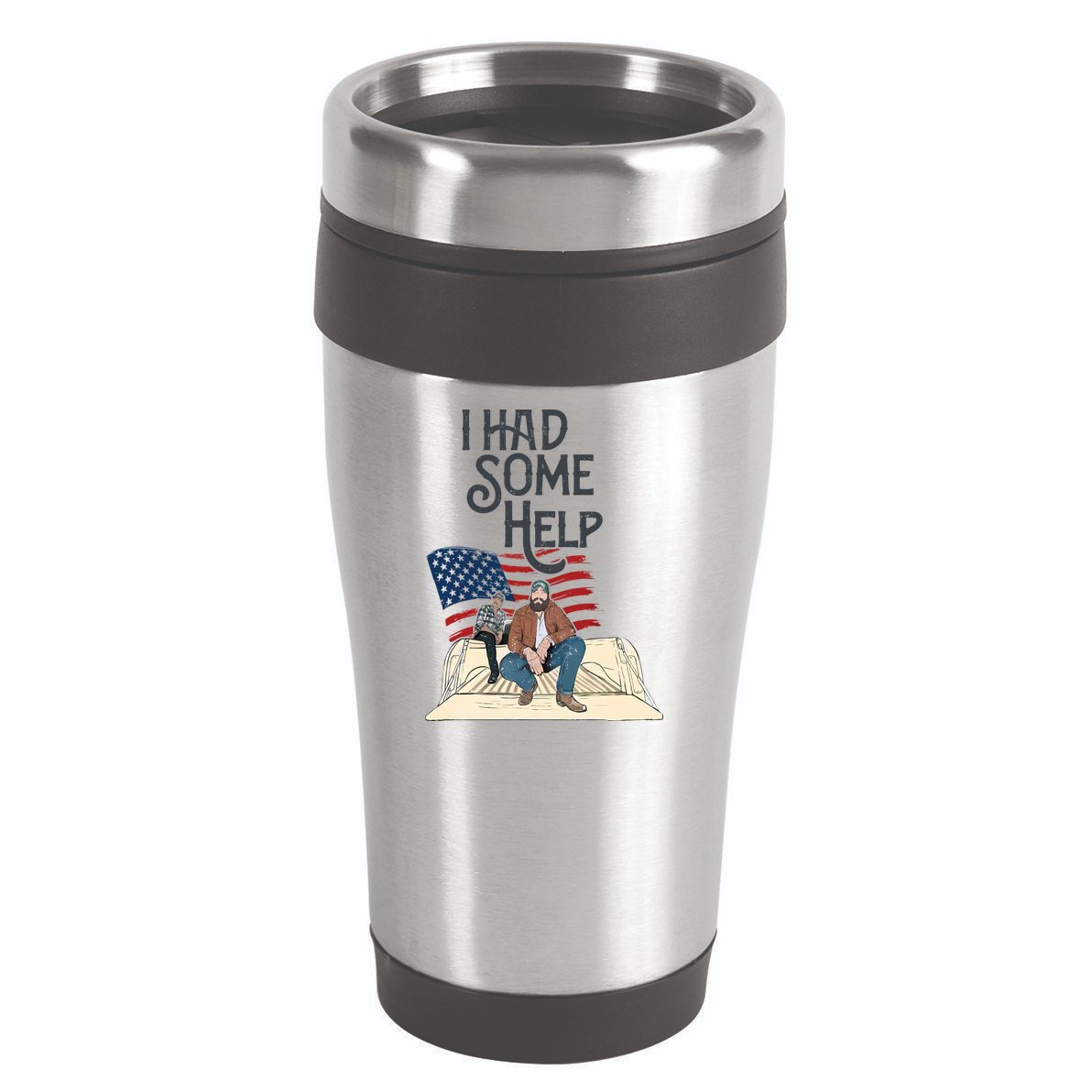 I Had Some Help Malone Post 16oz Travel Tumbler