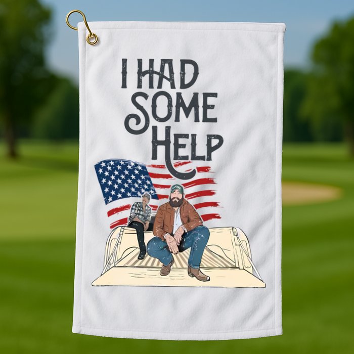 I Had Some Help Malone Post Golf Towel