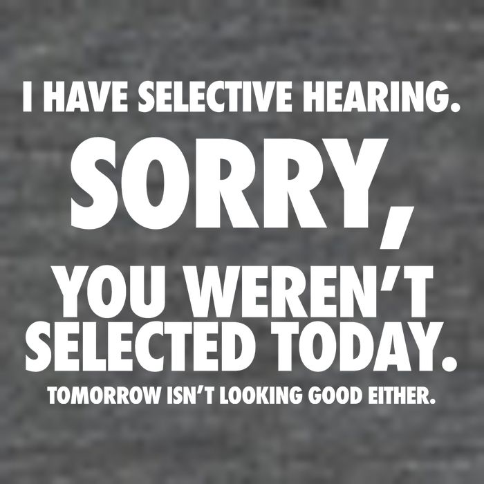 I Have Selective Hearing Sorry You WerenT Selected Today 7-Panel Snapback Hat