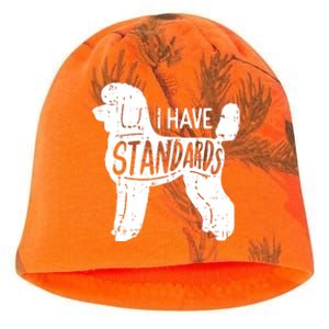 I Have Standards Poodle Funny Humor Pet Dog Lover Owner Gift Kati - Camo Knit Beanie