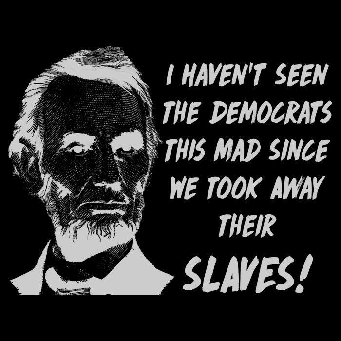 I Haven't Seen Democrats This Mad Since We Took Away Their Slaves With A Lincoln Backpack