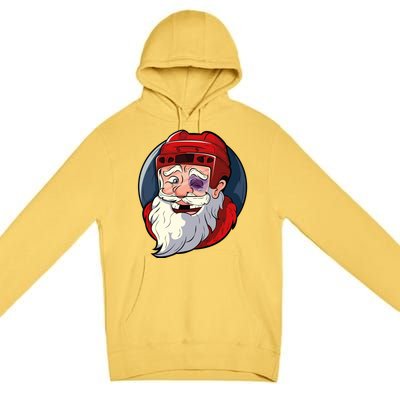 Ice Hockey Santa Claus Goalie Coach Christmas Gift Premium Pullover Hoodie