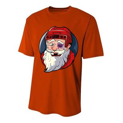 Ice Hockey Santa Claus Goalie Coach Christmas Gift Performance Sprint T-Shirt