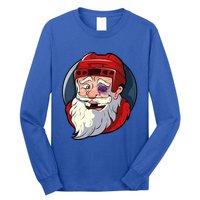 Ice Hockey Santa Claus Goalie Coach Christmas Gift Long Sleeve Shirt