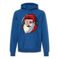 Ice Hockey Santa Claus Goalie Coach Christmas Gift Premium Hoodie