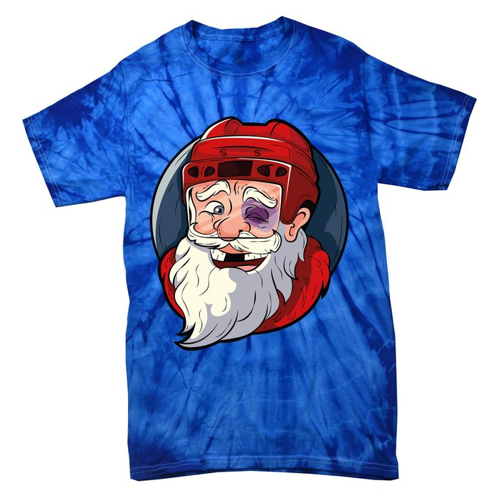 Ice Hockey Santa Claus Goalie Coach Christmas Gift Tie-Dye T-Shirt