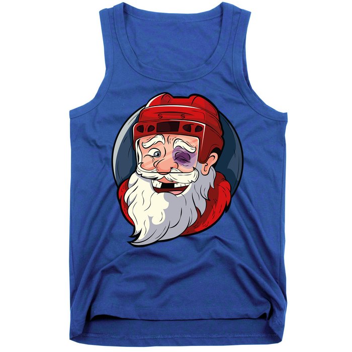 Ice Hockey Santa Claus Goalie Coach Christmas Gift Tank Top