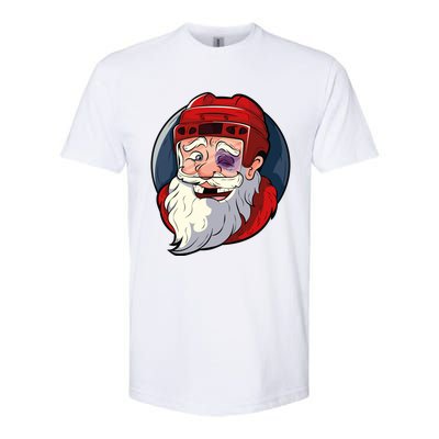 Ice Hockey Santa Claus Goalie Coach Christmas Gift Softstyle CVC T-Shirt