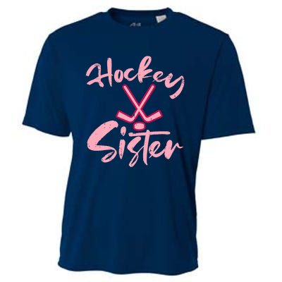 Ice Hockey Sister Fan Wo Girl Cooling Performance Crew T-Shirt