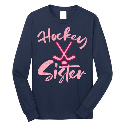 Ice Hockey Sister Fan Wo Girl Long Sleeve Shirt
