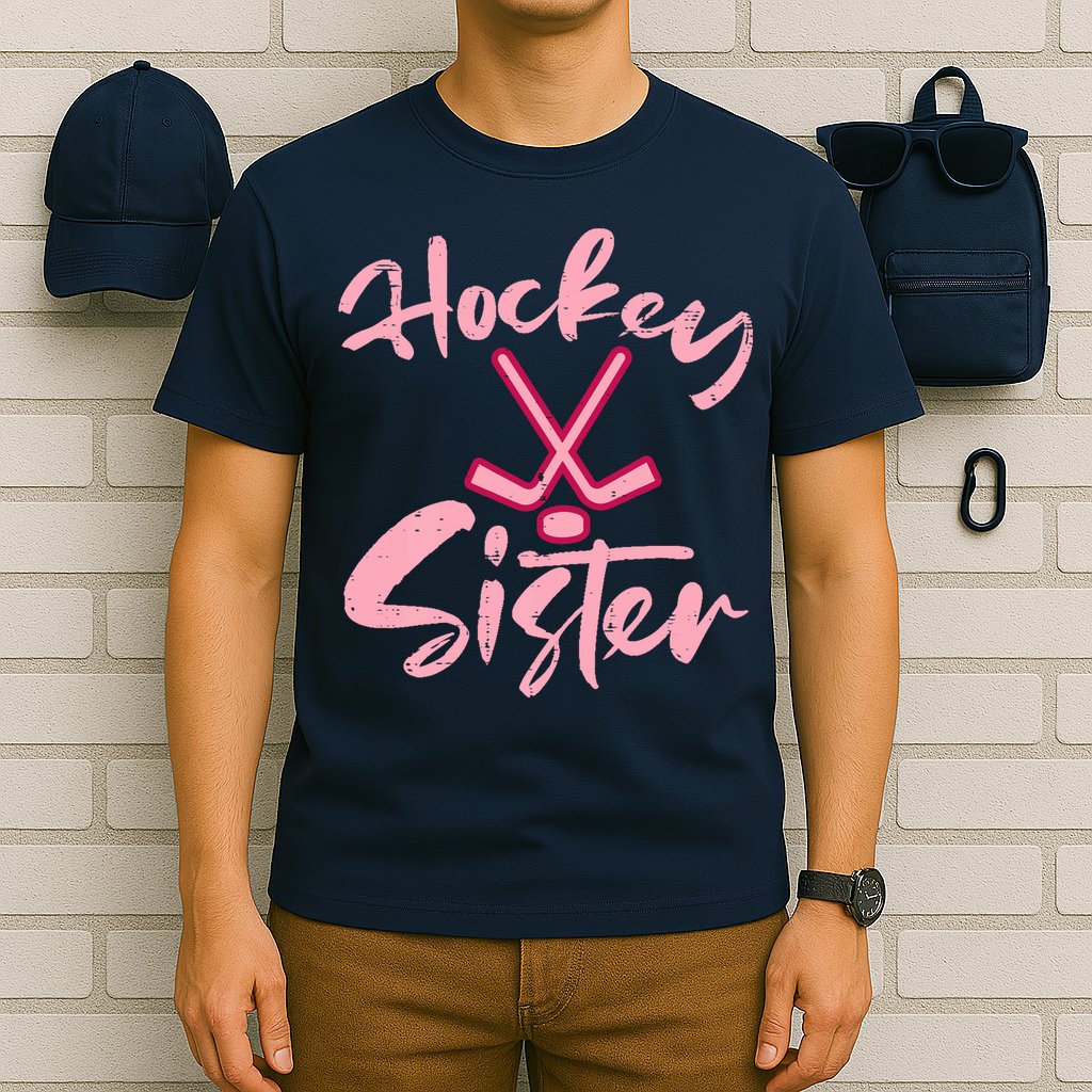 Ice Hockey Sister Fan Wo Girl T-Shirt