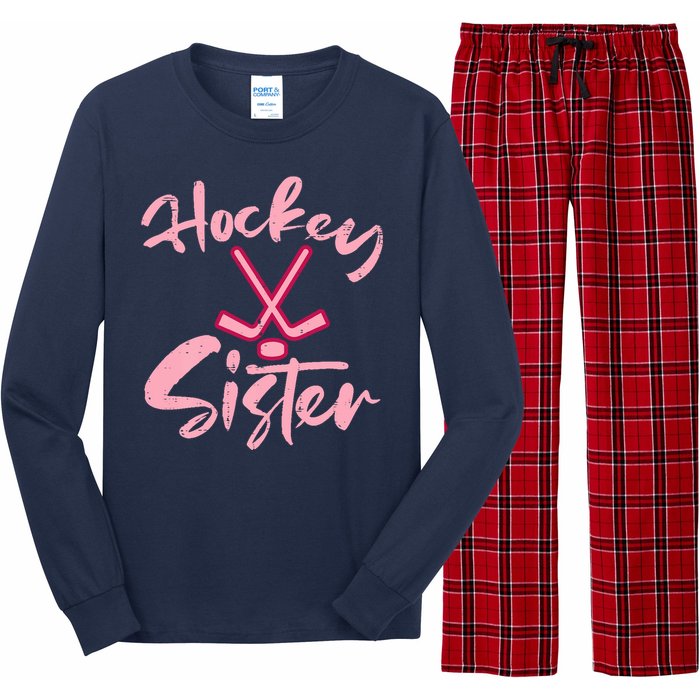 Ice Hockey Sister Fan Wo Girl Long Sleeve Pajama Set