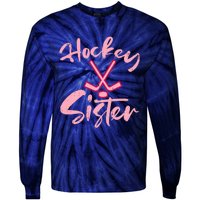 Ice Hockey Sister Fan Wo Girl Tie-Dye Long Sleeve Shirt