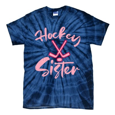 Ice Hockey Sister Fan Wo Girl Tie-Dye T-Shirt