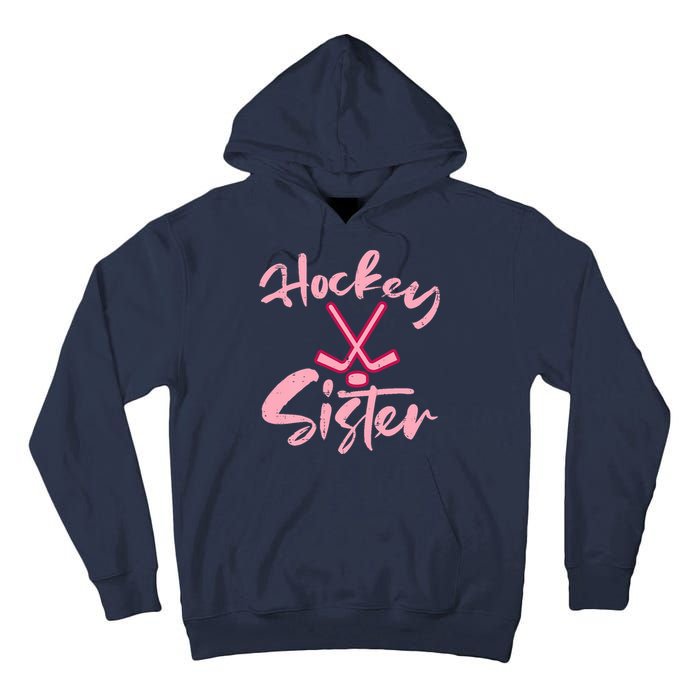 Ice Hockey Sister Fan Wo Girl Tall Hoodie