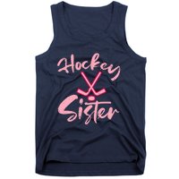 Ice Hockey Sister Fan Wo Girl Tank Top