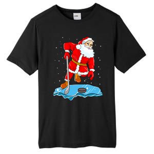 Ice Hockey Santa Claus Christmas Player Coach Team Dad Gift Tall Fusion ChromaSoft Performance T-Shirt