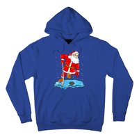 Ice Hockey Santa Claus Christmas Player Coach Team Dad Gift Hoodie