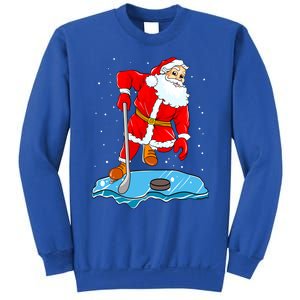 Ice Hockey Santa Claus Christmas Player Coach Team Dad Gift Sweatshirt