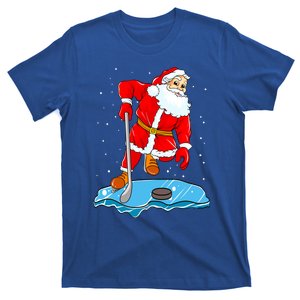 Ice Hockey Santa Claus Christmas Player Coach Team Dad Gift T-Shirt