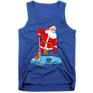 Ice Hockey Santa Claus Christmas Player Coach Team Dad Gift Tank Top