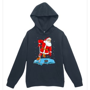 Ice Hockey Santa Claus Christmas Player Coach Team Dad Gift Urban Pullover Hoodie