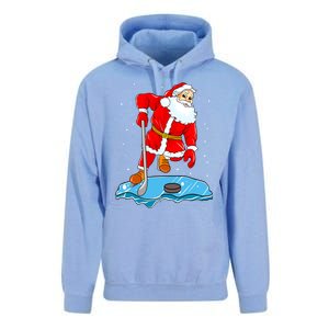 Ice Hockey Santa Claus Christmas Player Coach Team Dad Gift Unisex Surf Hoodie