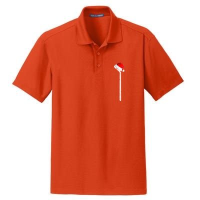 Ice Hockey Stick Santa Hat Christmas Gift Dry Zone Grid Polo