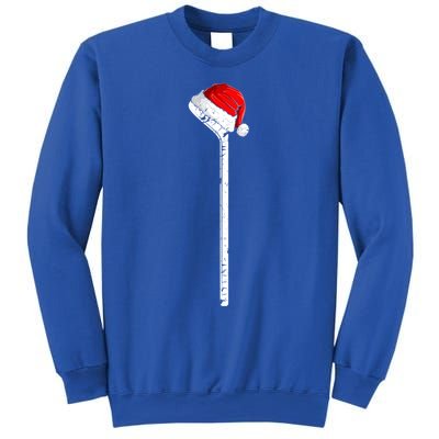 Ice Hockey Stick Santa Hat Christmas Gift Sweatshirt