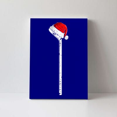 Ice Hockey Stick Santa Hat Christmas Gift Canvas