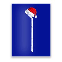 Ice Hockey Stick Santa Hat Christmas Gift Poster