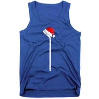 Ice Hockey Stick Santa Hat Christmas Gift Tank Top