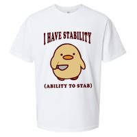 I Have Stability Ability To Stab Sueded Cloud Jersey T-Shirt