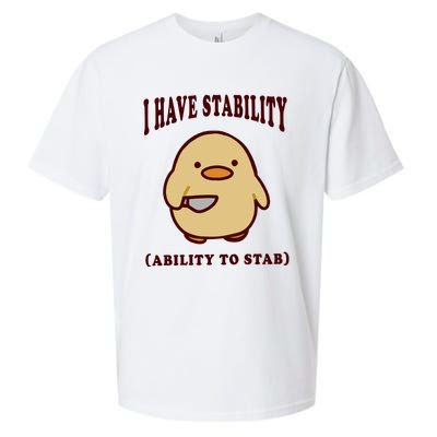 I Have Stability Ability To Stab Sueded Cloud Jersey T-Shirt