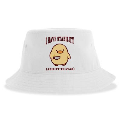 I Have Stability Ability To Stab Sustainable Bucket Hat