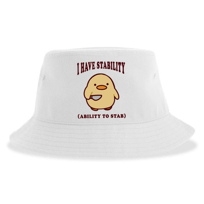 I Have Stability Ability To Stab Sustainable Bucket Hat