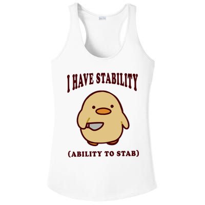 I Have Stability Ability To Stab Ladies PosiCharge Competitor Racerback Tank