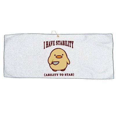 I Have Stability Ability To Stab Large Microfiber Waffle Golf Towel