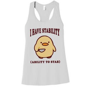 I Have Stability Ability To Stab Women's Racerback Tank