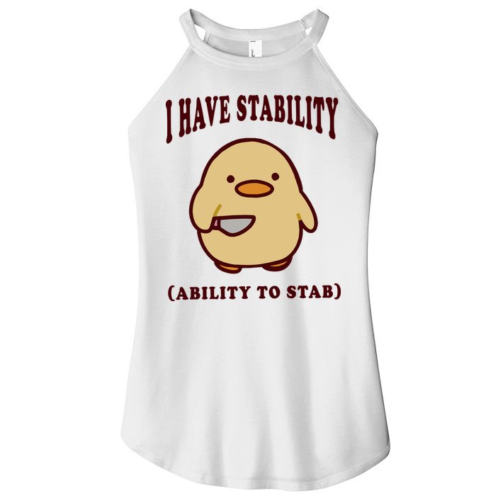 I Have Stability Ability To Stab Women's Perfect Tri Rocker Tank