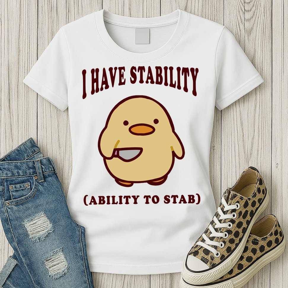 I Have Stability Ability To Stab Womens T-Shirt