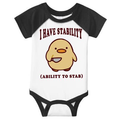 I Have Stability Ability To Stab Infant Baby Jersey Bodysuit