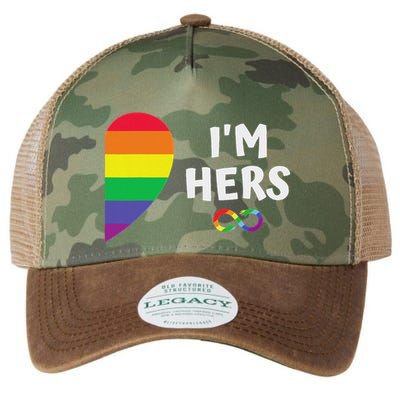 Im Hers Shes Mine Matching For Pride Lesbian Couples Lgbtq Legacy Tie Dye Trucker Hat